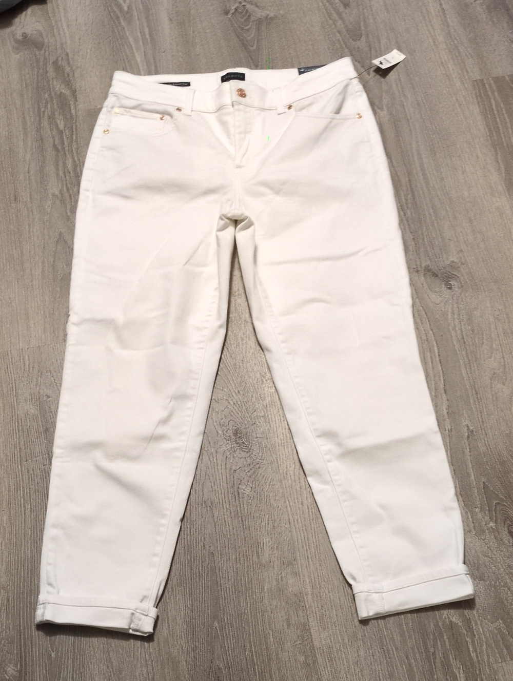 Talbots White Everyday Relaxed Jeans Ankle Length Size 8